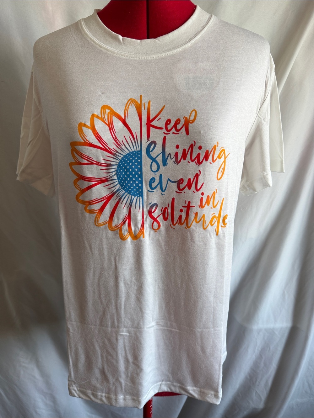 Keep Shining Floral Graphic Tee - White